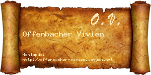 Offenbacher Vivien névjegykártya